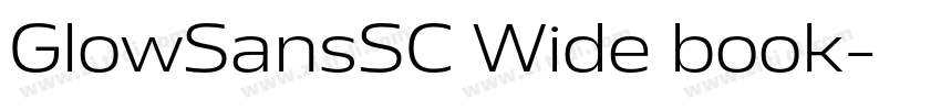 GlowSansSC Wide book字体转换